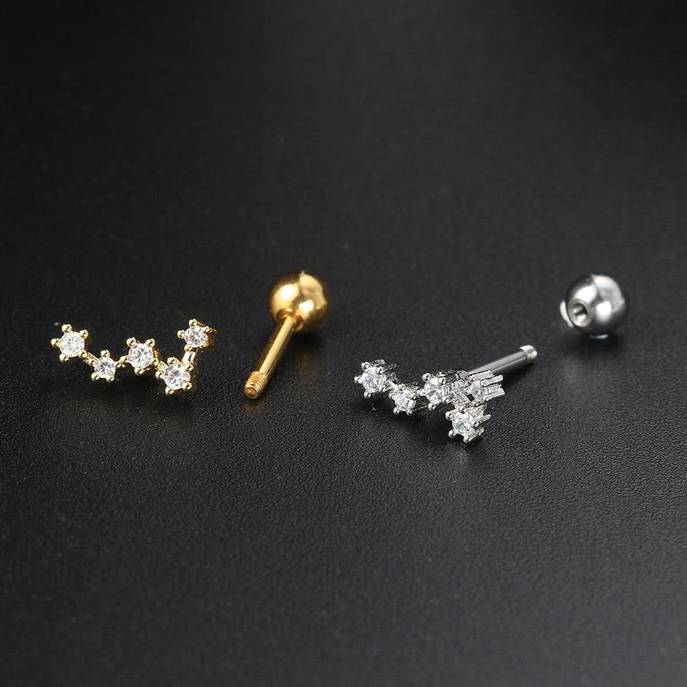 Piercing Constellation Earrings Women 1pc Daith Helix Body Jewelry Silver Color Cartilage Ear Accessories Conch Rook Tragus Lobe