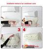 Universal Wall-Mounted Air Conditioner Dust Cover, Fits 1P and 1.5P Units, Easy Installation Without Removal
