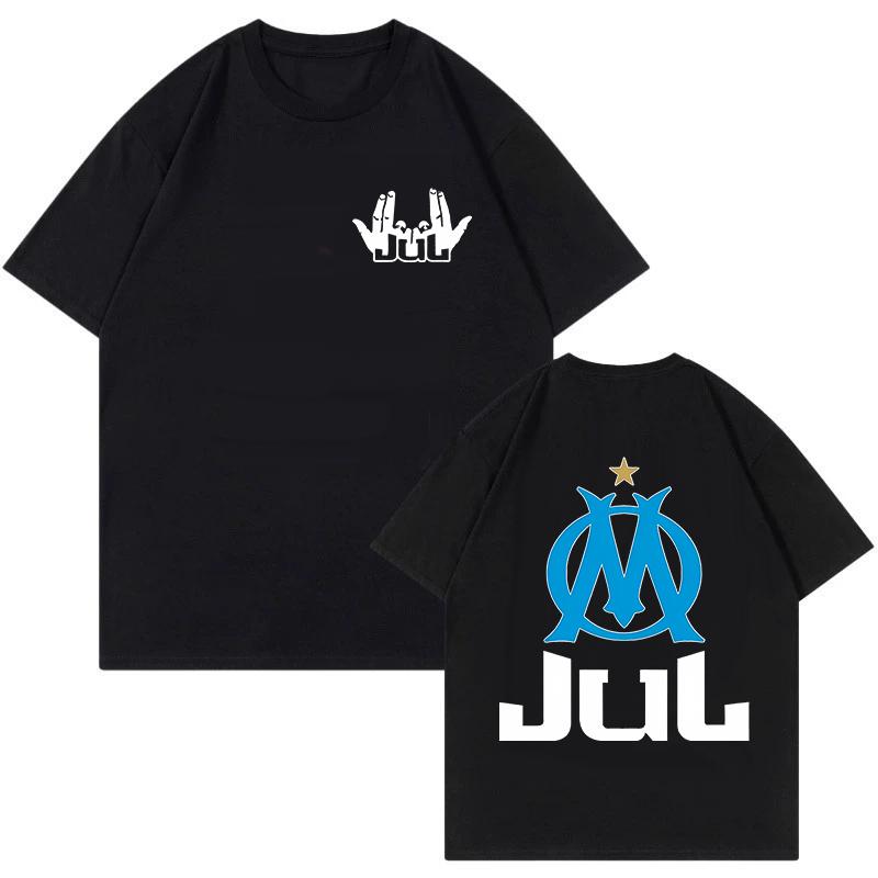 Rapper Jul Gesture Logo Printed Tshirt Unisex and Women Summer Cotton Y2K Clothing Hip Hop Fashion Short Sleeve Tops Streetwear