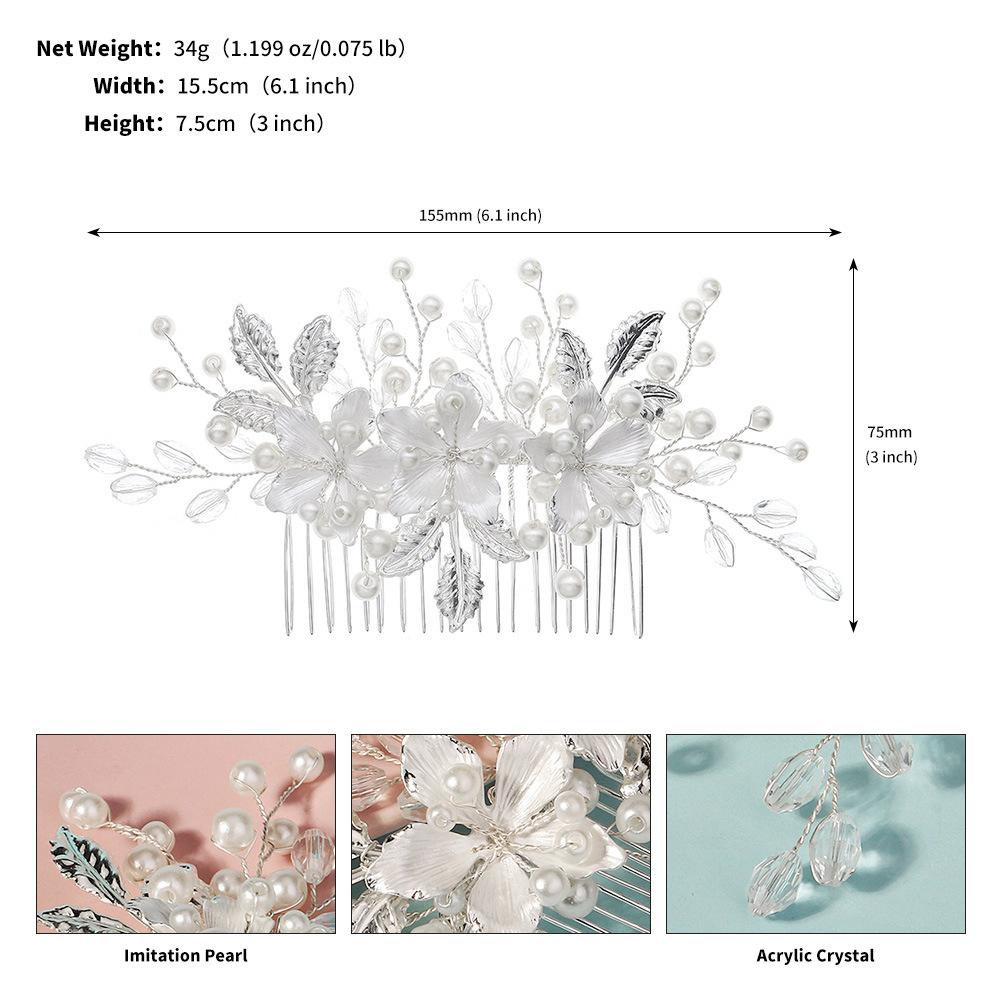 

Свадебные украшения, гребень для волос ручной работы, вставка, гребень, красивый и универсальный, свадебное платье, аксессуары для волос, ретро, стразы, жемчуг, вилка, гребень