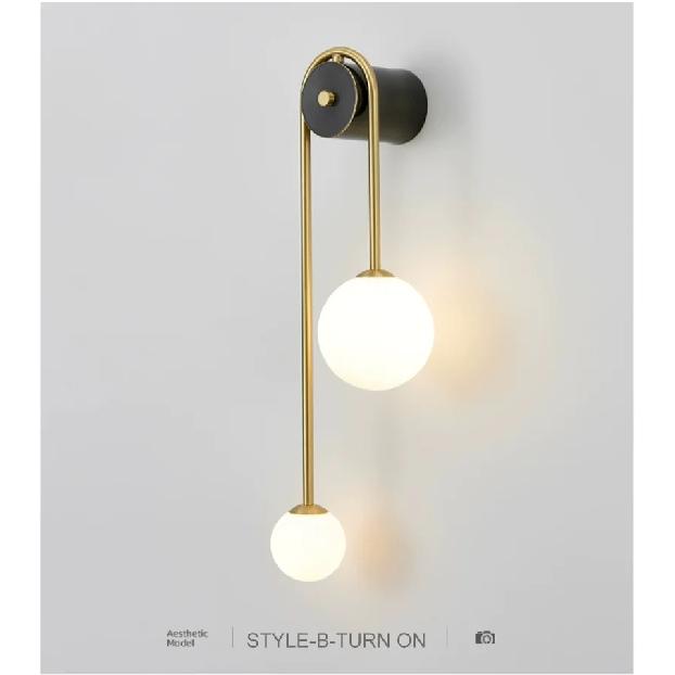 LED Bedroom Bedside Wall Light Lamp Glass Ball Gold Interior Lighting Sconce For Home Decor Living Room Corridor Luminaire