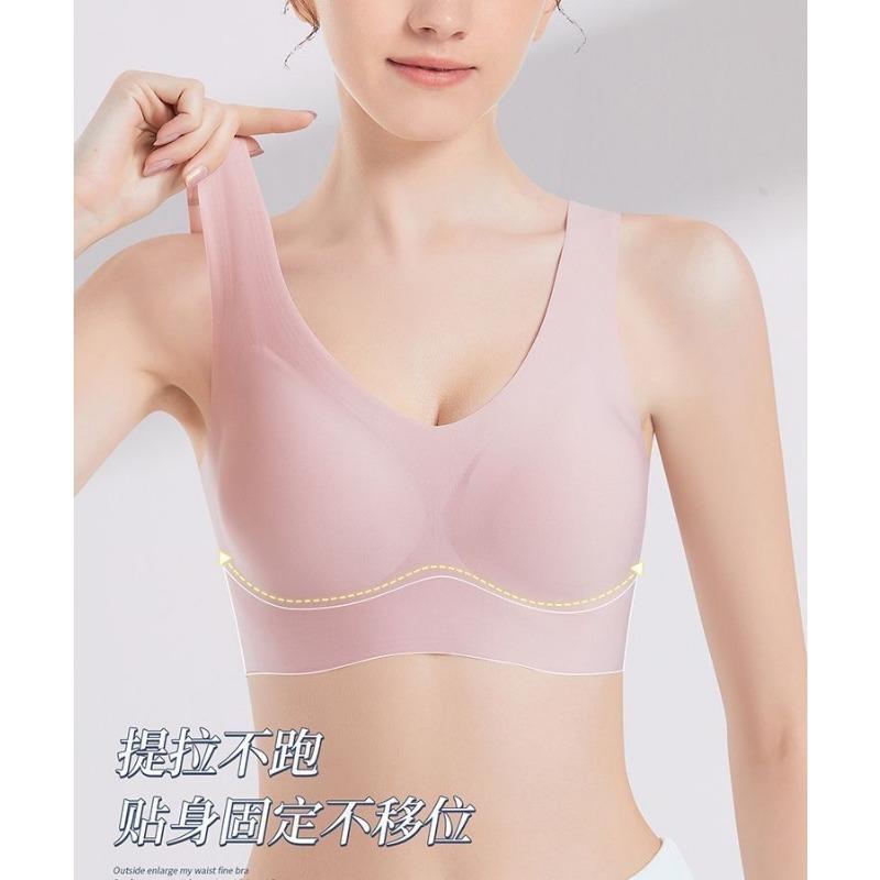 Women S Plus Size Thin Vest Style Sports Bra For Sleep Push Up