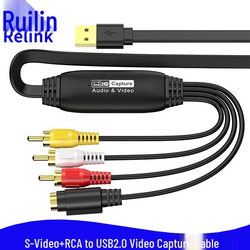 1080P CVBS To USB Capture Card with S-Video & AV Support for Video Surveillance Recording