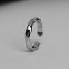 Mobius Wave Ring Silver Color Alloy Open Ring For Women Simple Retro Men Jewelry Trend Accessories