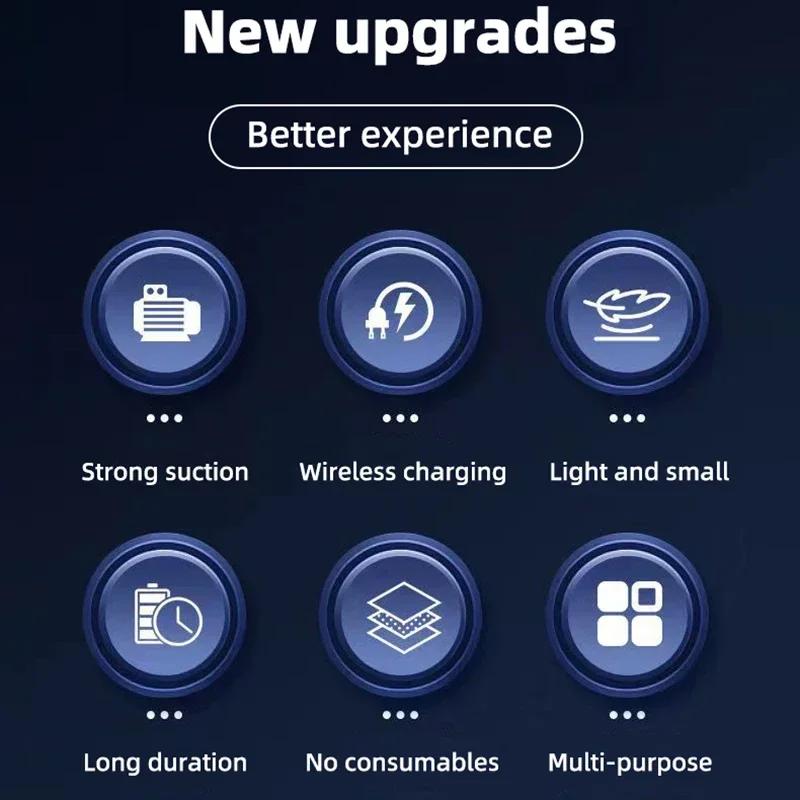 New 1 Set Car Mounted Vacuum Cleaner Handheld Powerful Suction Rechargeable Car and Home Dual Use Small Wireless Vacuum Cleaner