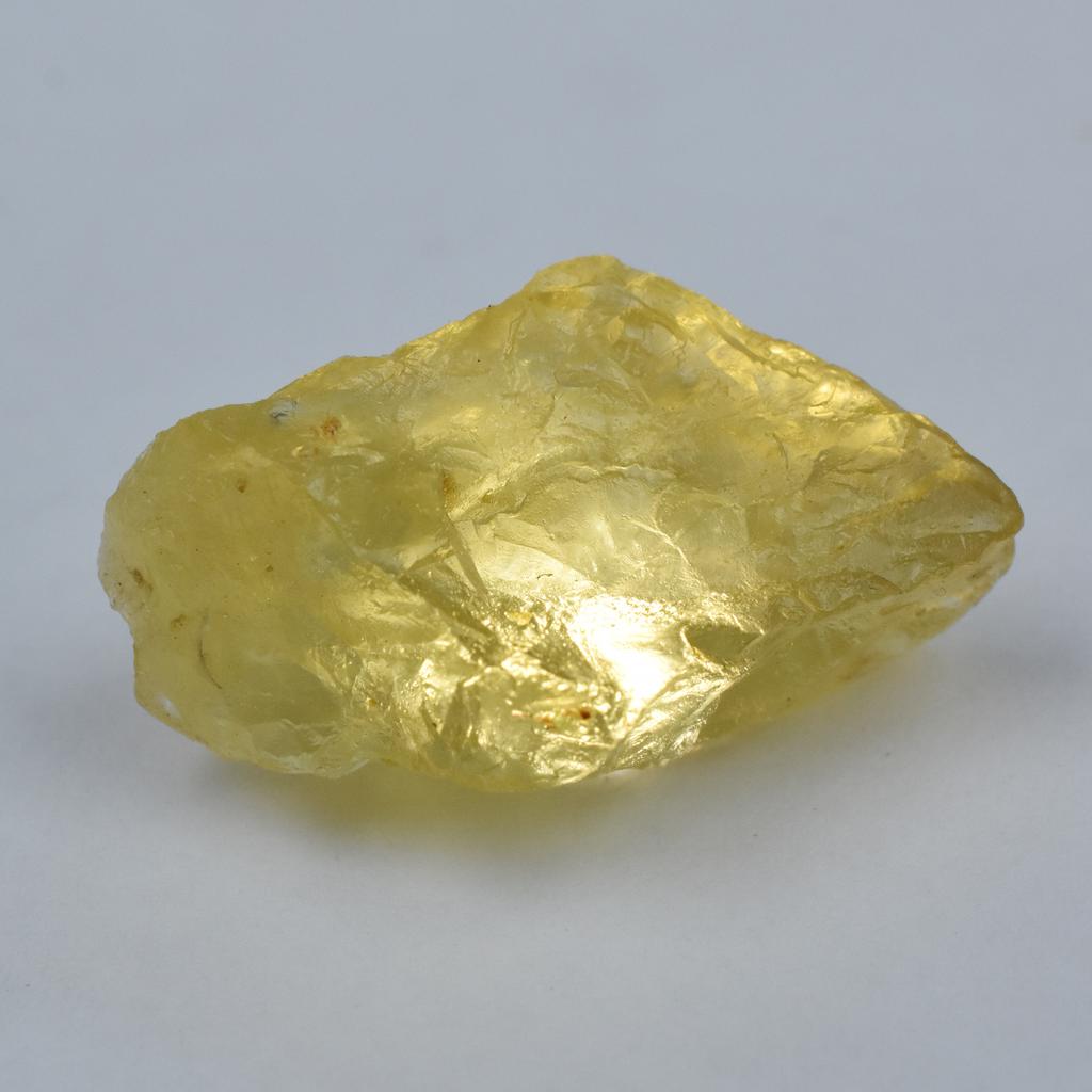 Natural Topaz Loose Gemstone Lemon 60.15 Ct Uncut Raw Rough for Lapidary and Gem Collections