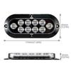 10 LED 6'' Oval Surface Mount Brake Stop Side Maker Stop Turn Signal Tail Light Trailer Truck Lamp 12V
