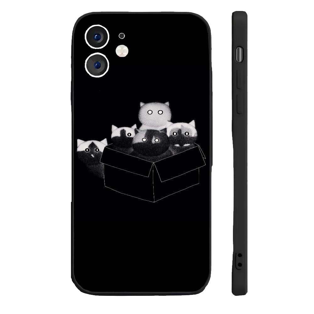 Puffer Cat, Coal Cat, Anorexia Cat 1 Phone Case Silicone Soft For IPhone 16 15 14 13 12 11 Plus Pro Max Plus