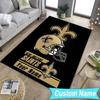 Custom NameOrleans Saints Logo Carpet, Indoor Rug, Chair Rug, Living Rooms, Doormat Made From Polyester Home Decor Birthday Christmas Gifts