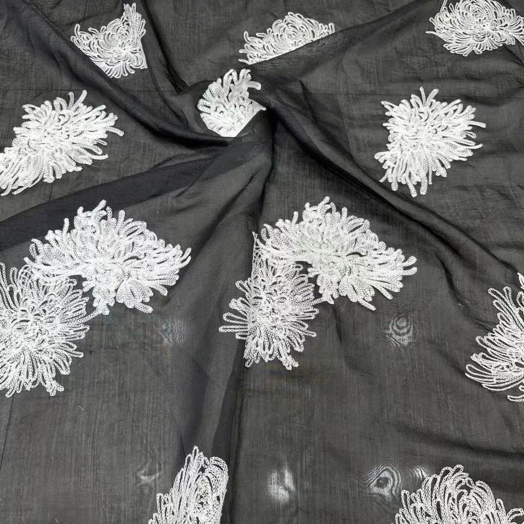 Breathable and Soft Embroidered Fabric Suitable for Wedding Dresses Evening Gowns and Diy Handcrafted Clothing Fabrics