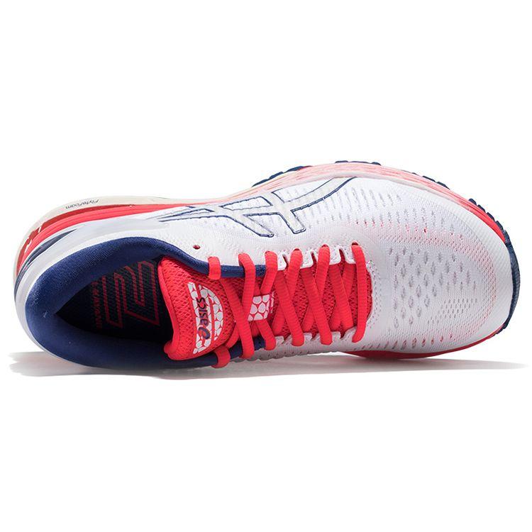 Asics Gel-Kayano 25 Low Top Fabric Durable Running Shoes Women Sneakers White Red 1012A032-100