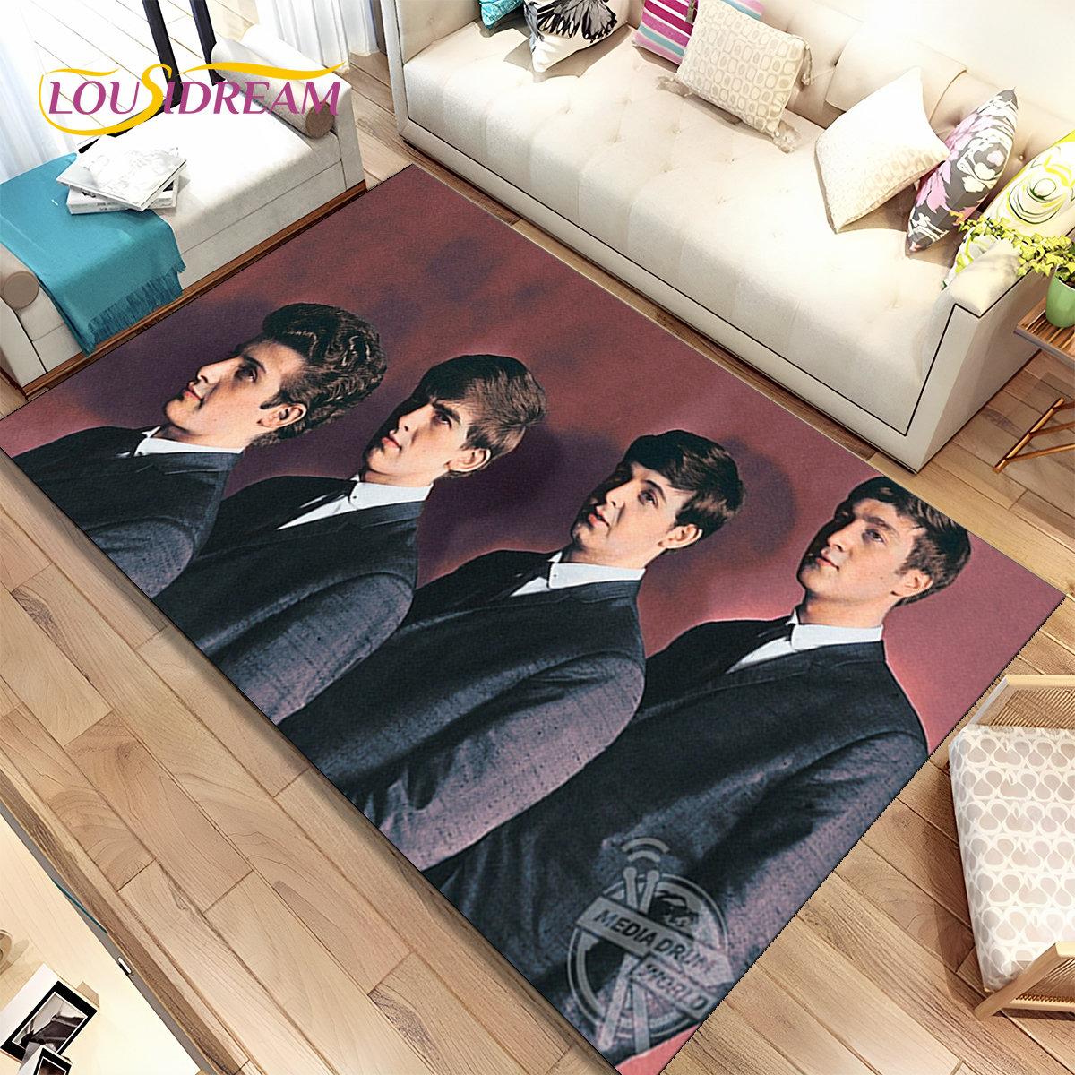 

3D B-Beatles Рок-гурт Килимок, килимок для дому, вітальні, дитячої спальні, дивана, килимок, діти грають, нековзкий килимок 60x90cm(23x35in)