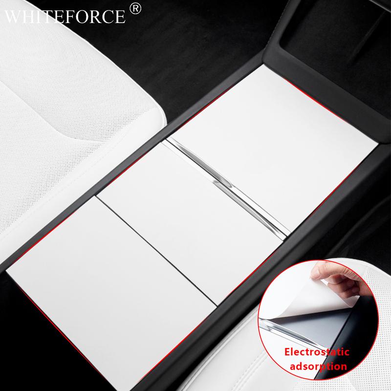 For Tesla Model Y Juniper Central Control Panel Electrostatic Adsorption Sticker Model 3 Highland Console Protect Silicone Cover