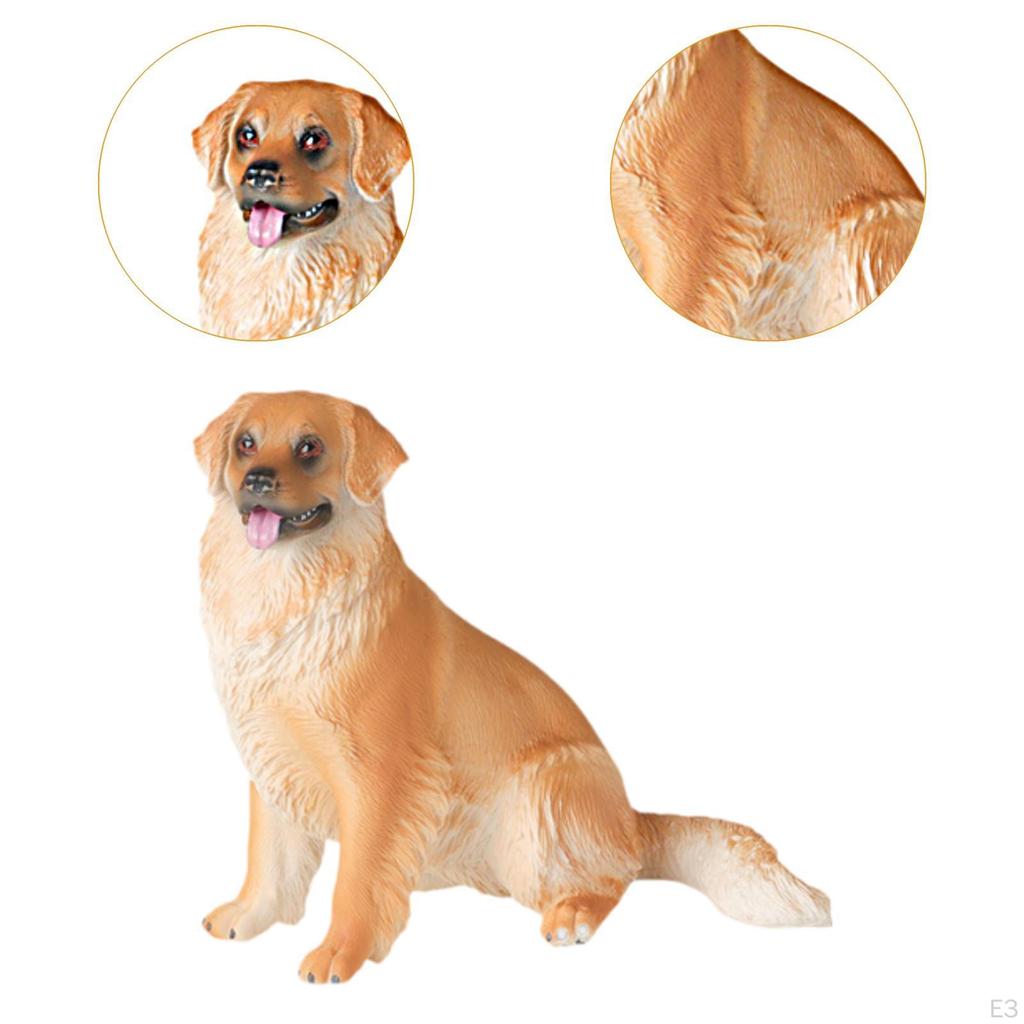 Lifelike Dog Sculpture Animal Figurine Crafts Toy Decorative Animals Action Figure Miniature