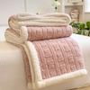 Thickened Coral Fleece Bed Blankets for Winter Warm Soft Imitation Lambs Wool Jacquard Blankets for Bedroom Sleeping Sofa Throw