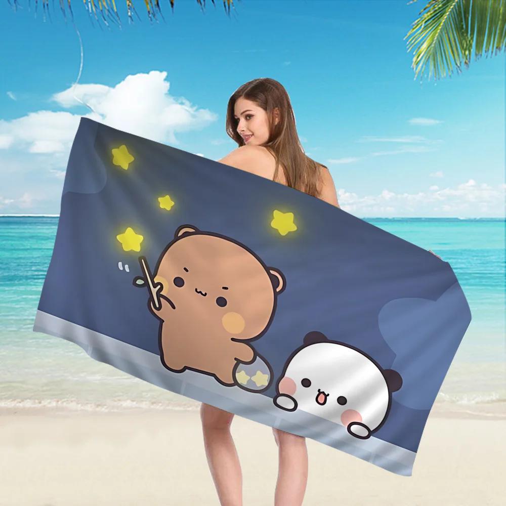 Bubu E Dudu Carino Cartone Animato Coperta in Microfibra Asciugatura Rapida Asciugamani da Spiaggia Stampa Oversize Super Assorbente Coperta Asciugamano da Piscina