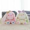 Cartoon Plush Toy Rabbit with Lop Ears Cute Stuffed Bunny Doll Backpack Pendant Gift