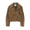 Long Sleeve Leather Double Riders Jacket 2 Brown Sheep Leather Women Used