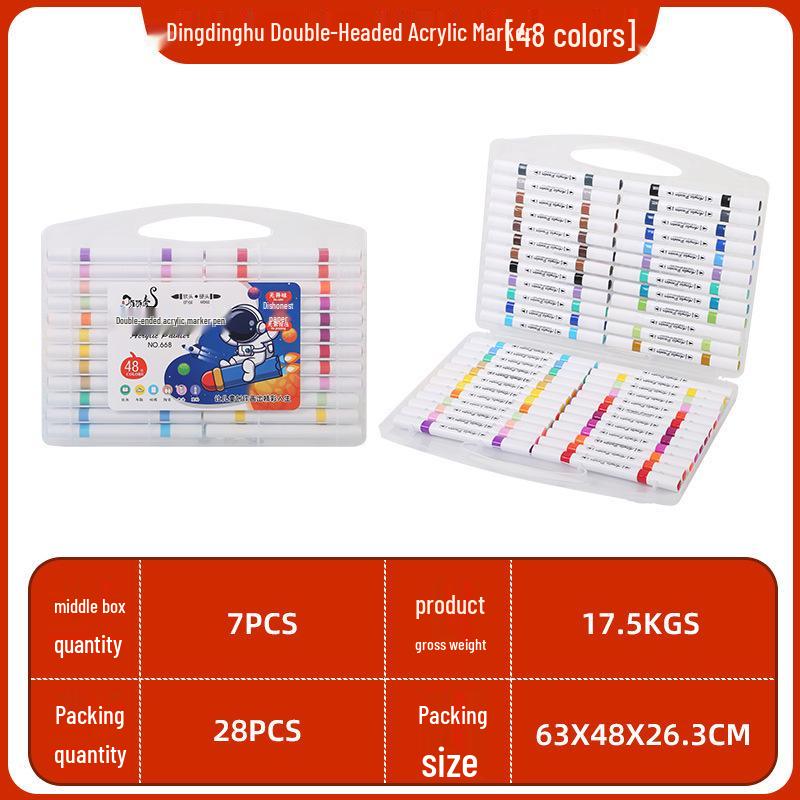 Double-Headed Washable Acrylic Marker for Kids - Opaque and Waterproof Art Pen
