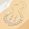 Bridal Jewelry Set Necklace Earrings Two-Piece Wedding Evening Dress Wedding Accessories Women'S Chain Set