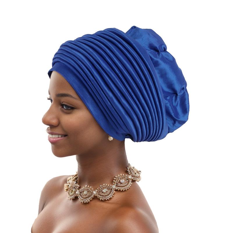 Solid Color Multilayer Women's Turban Cap