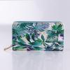 Tropical Flower Long Zipper Wallet, Wallet Clutch Card Bag
