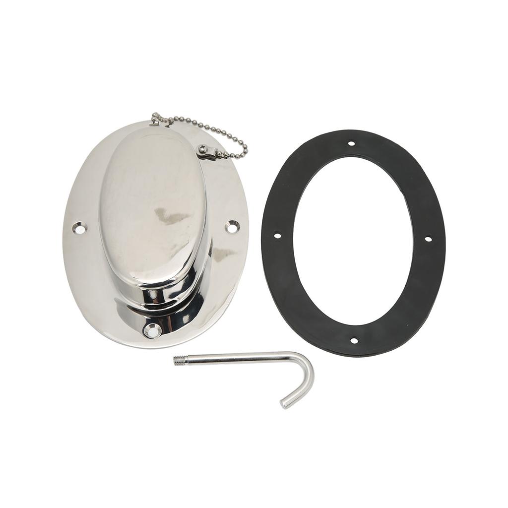 304 Edelstahl Ketten-Decksdurchführung mit Gummidichtung 6,32x4,47in Basis 4,3x2,31in Loch Marine Yacht Zubehör