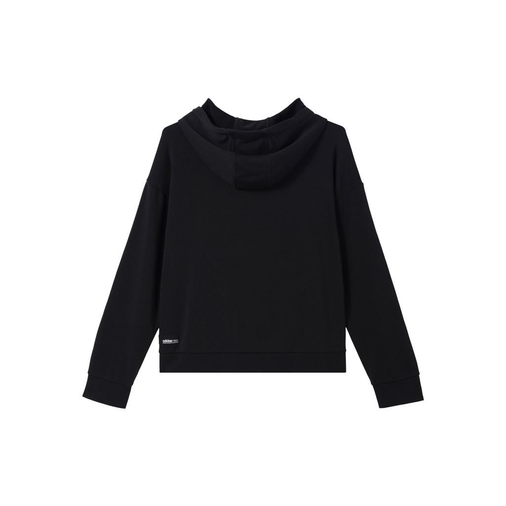 Adidas Neo Casual Sports Hoodie Women Tops Black GQ1220