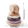 Montessori Baby Pole Stack Toy Stackable Elephant Bell Teething Toy  Newborn Gifts