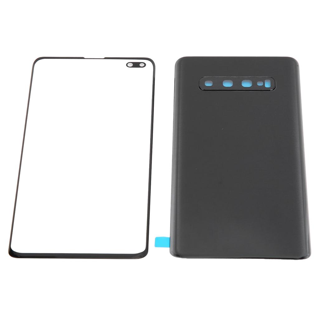 Mobile Phone Back Glass Cover and Outer Glass Panel Replacement for Samsung S10+Plus(Black )