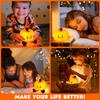Pumpkin Night Light Cute LED Lamp Silicone Dimmable Nursery Nightlight for Kids Silicone Rechargeable Bedside Touch Lamp Halloween Decor
