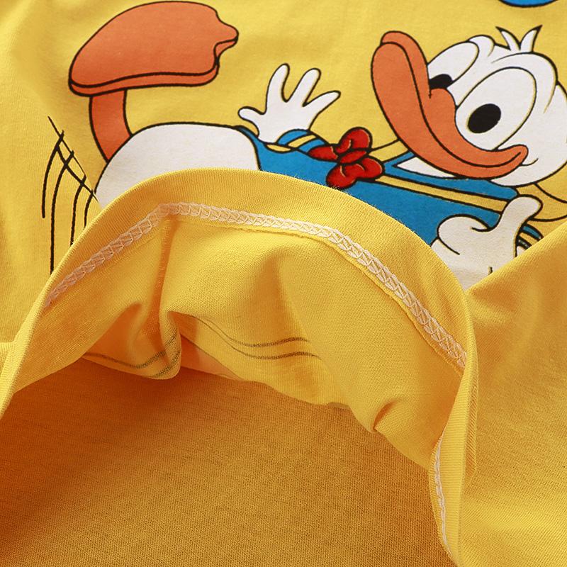 Summer Donald Duck Cartoon 2-Piece Boys Tracksuit Casual Kids Clothing Set T-shirt And Shorts Children 1-4 Years