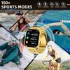 Outdoor Sport Rugged Military Smart Watch Men 2.01inch HD Screen 370mAh Battery Waterproof SWIM Watch BT Calling Smartwatch