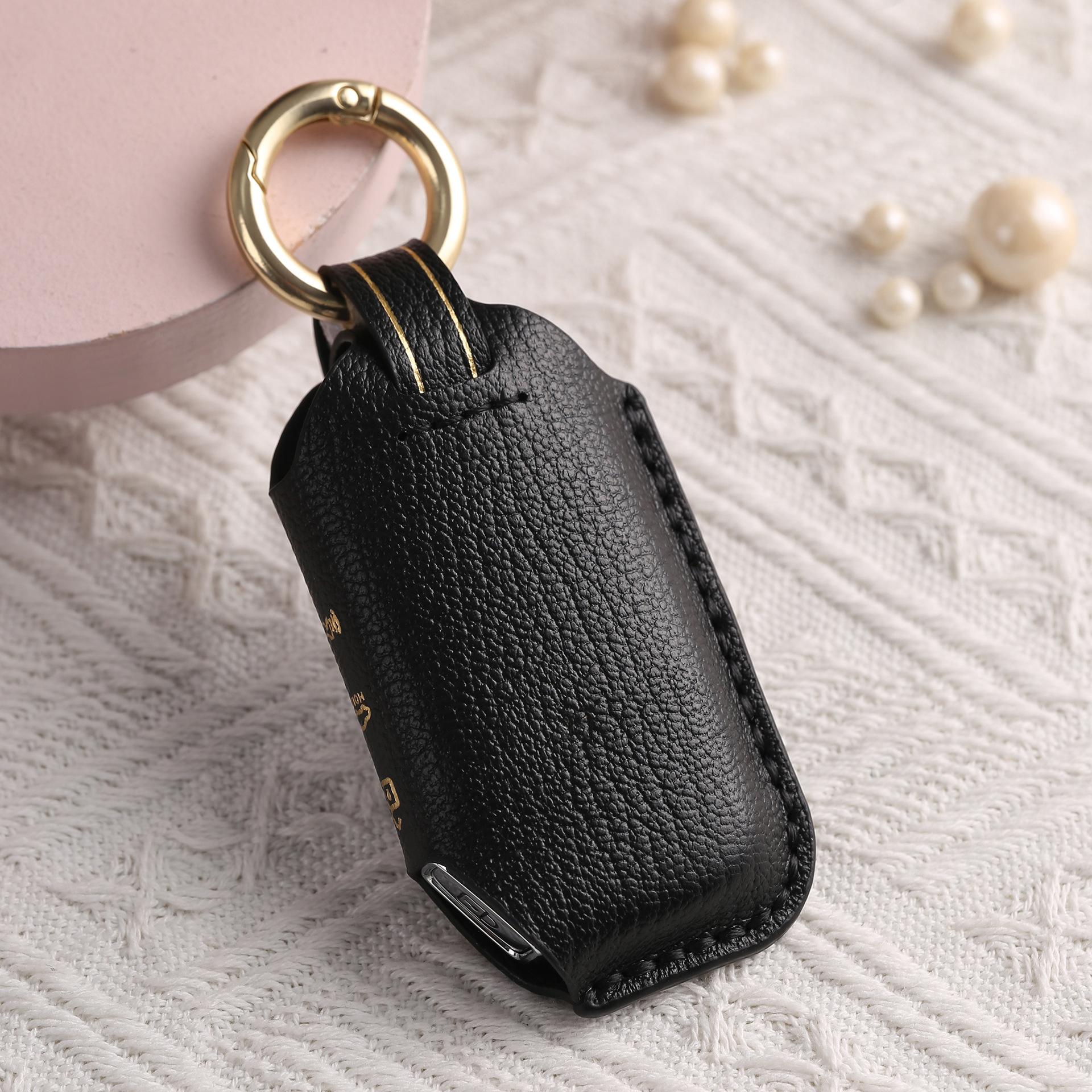 

Кожаный чехол для ключей на заказ подходит для высококачественного чехла ручной работы для ключей от автомобиля и цепочки-чехла для коммерческих автомобилей Kia чёрный