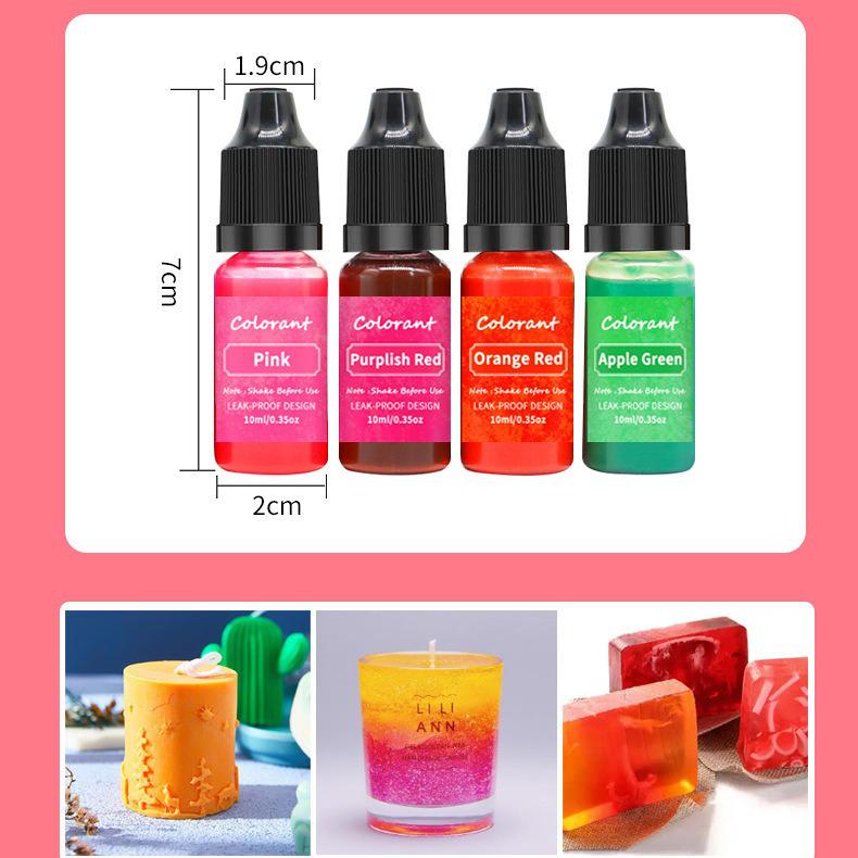 20-Color High Concentration Scented Candle & Soap Dye Kit for Soy Wax and Paraffin
