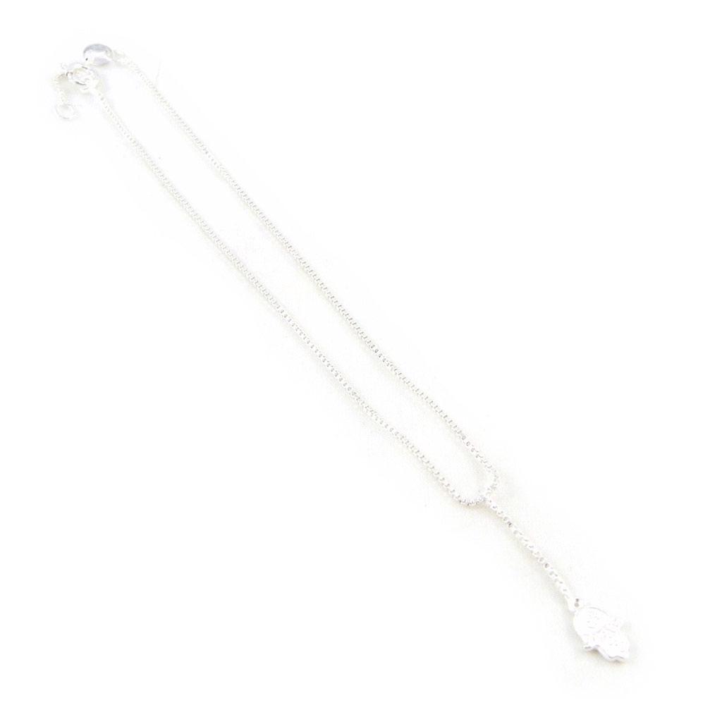 Les Trésors De Lily [E9599] - Chaîne Cheville Argent 'Fatma' argenté - 10 mm
