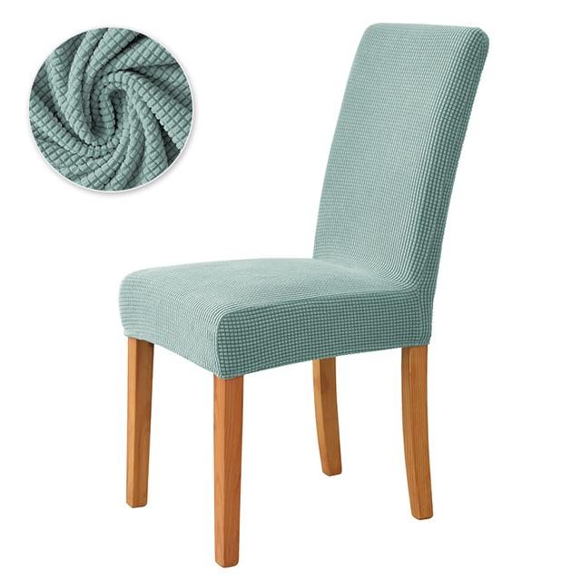 Polar Fleece Dining Chair Covers Stretch Removable Washable Chair Slipcover Big Elastic Chair Cover For Dining Room Home Decor