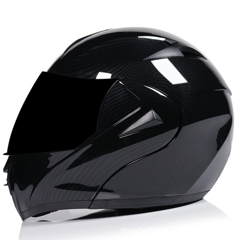VIRTUE Electric helmet DOT Dual-lens open-face helmet, full-coverage motorcycle helmet, cool racing helmet S