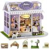 Cuteroom Miniature Dollhouse Kit DIY Wooden Cat Paradise with Mini Furniture Home Decor Gift for Beginners