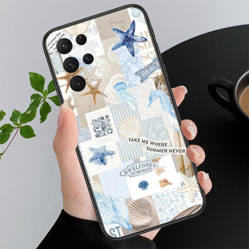 Phone Case For Samsung A17 A55 A16 A56 A35 A15 A53 A54 A33 A34 A25 A05S A52 A52S A07 A26 A06 Ocean Starfish