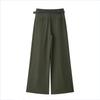 Spring 2025 Women's Wide-Leg Pleated Pants with Belt Decor