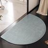 Linen Rectangular Circular Bath Mat Absorbent Bathroom Rug Non Slip Floor Mat Entrance Doormat for Bedroom Living Room 60x90cm