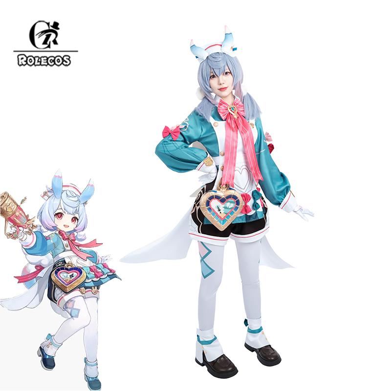 Genshin Impact Fontaine Sigewinne Cosplay Costume Head Nurse Sigewinne Suit With Tails Halloween Women Outfit