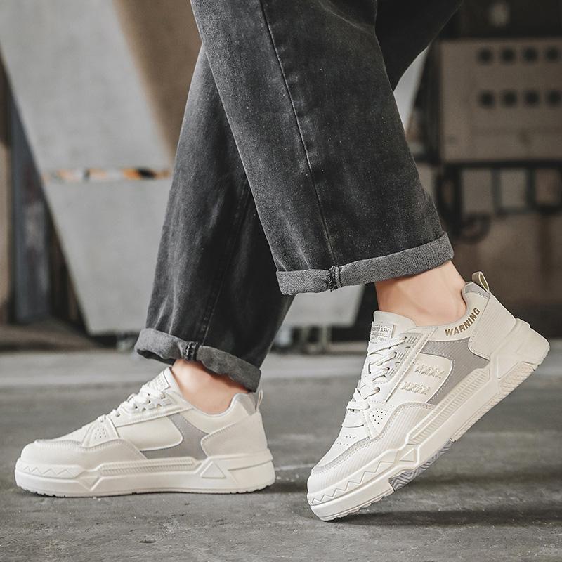 Fashion Men's Thick-sole Breathable Casual Shoes Four Season Soft-sole Non-slip Comfort Outdoor Walking Shoes Student Sports Board Shoes