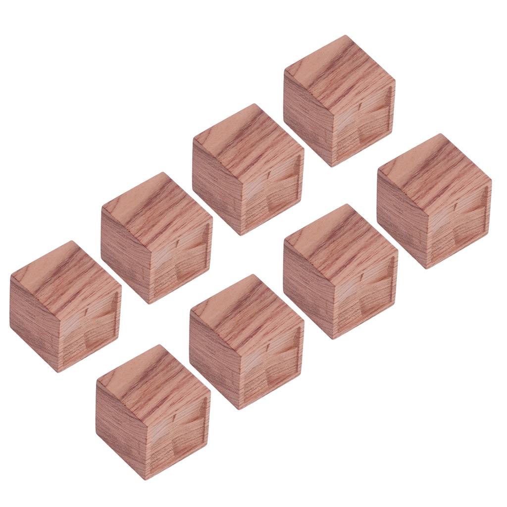 8 Stück Ätherisches Öl Diffusor Quadratisch Einfach Kompakt Rosenholz Material Natürlicher Stil Aroma Diffusor