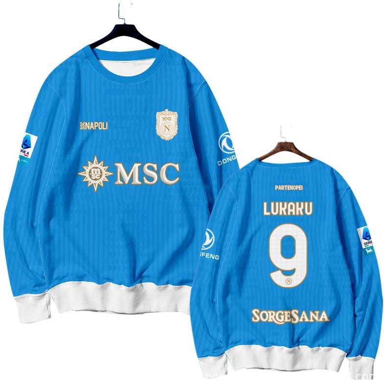 Napoli 26-27 Season Football Sweatshirt Crew Neck Long Sleeve Men Women Fans