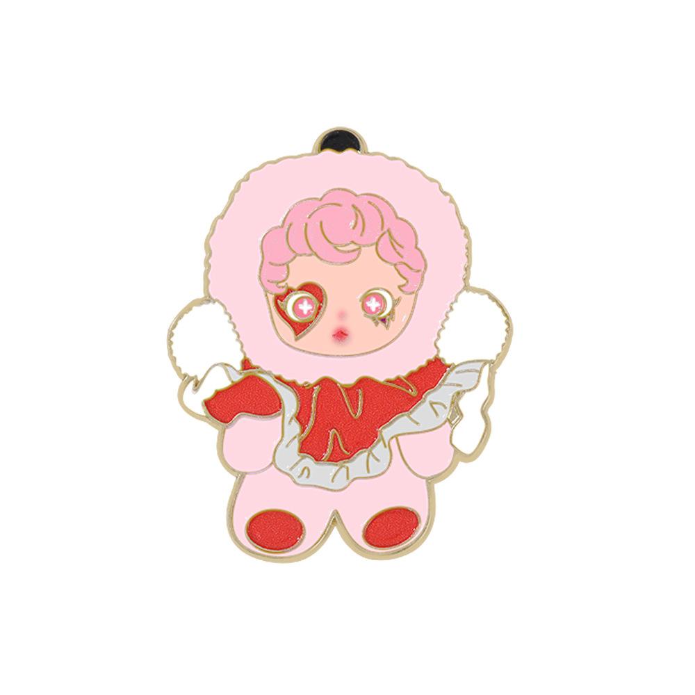 

Cartoon animation DIMOO series metal badge cute baby set POP MART brooch cute clothes decoration