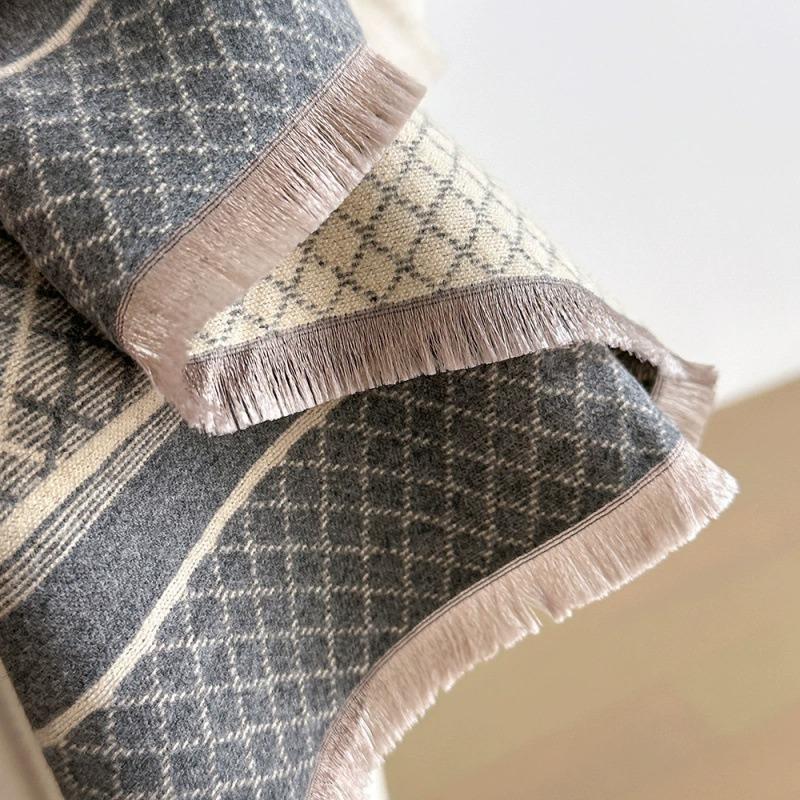 Bufanda de chal cálida para mujer, capa elegante de imitación de cachemira para otoño e invierno