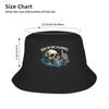 Unisex Yeah I‘M Fine No Worries Skull Vintage Humor Quote Bucket Hat  Soft Fold Fisherman Hats Summer Trendy Travel Hiking Caps