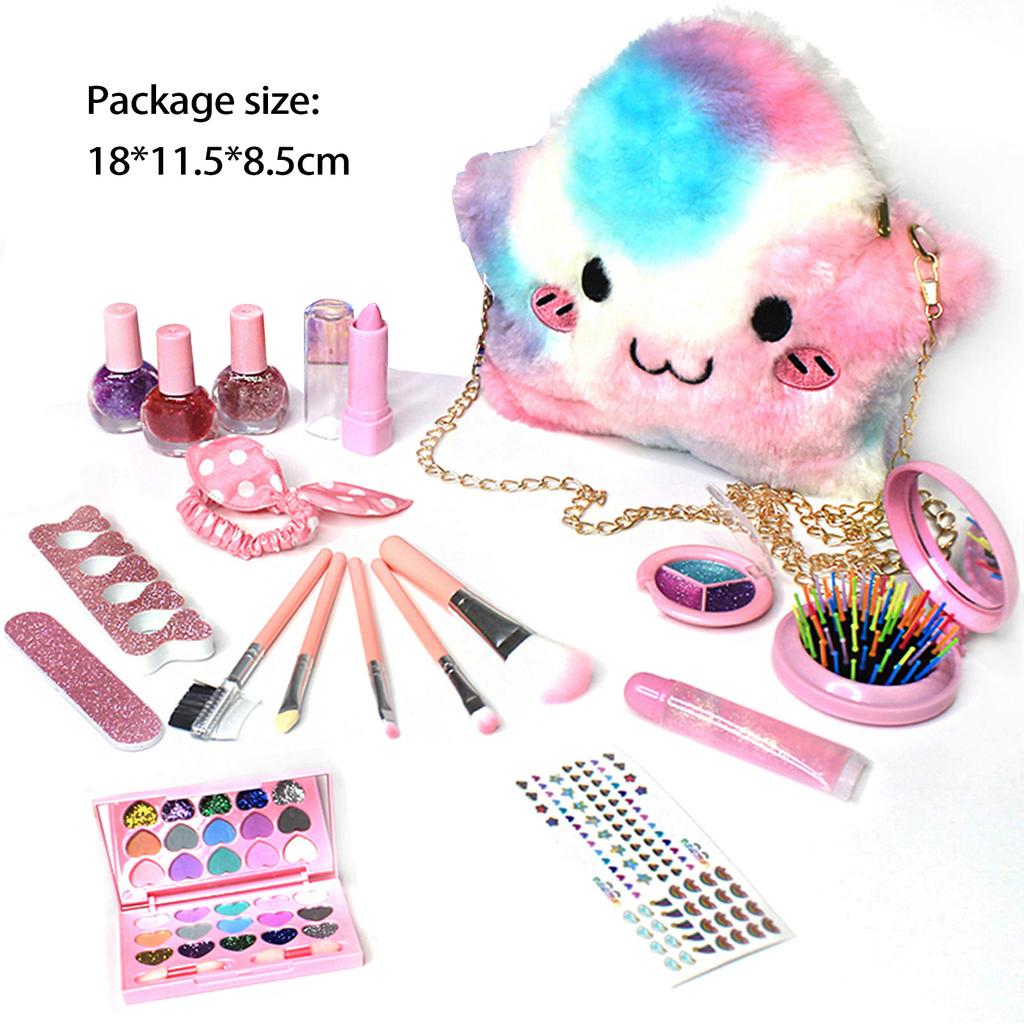Girls Makeup Kit for Kids Children s Makeup Set Girls Princess Make Up Box Nontoxic Cosmetics Kit Toys Pretend Play